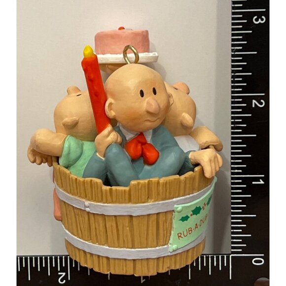 1987 HALLMARK KEEPSAKE ORNAMENT QX454-7 THREE MEN IN A TUB SCULPTED BY DONNA LEE - Picture 6 of 8
